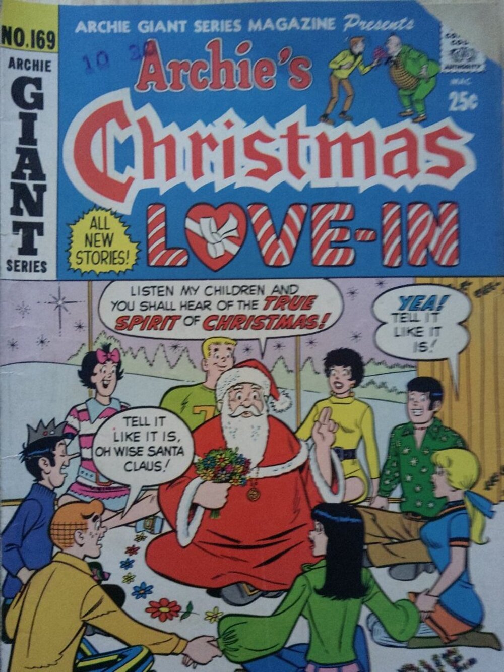 Vintage Copy of Giant Series Archie's Christmas Issue #169 Published 1970 - $12